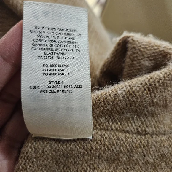 The Group Babaton Camel 100% Cashmere Caravan Turtleneck Sweater - Picture 7 of 7